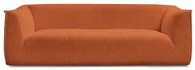Oranžová pohovka z textílie buklé 242 cm Giorgia – Bobochic Paris