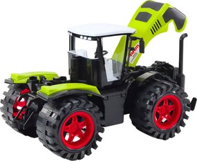 LEAN Toys Veľký traktor s trecím pohonom, zelené poľnohospodárske vozidlo