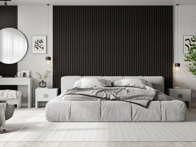 Mexen Lam-F, akustické stenové lamely 275 × 30 cm, plstený podklad 8 mm, technická dyha, eben čierny, S105-275307-3015-023
