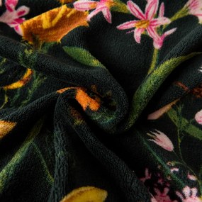 Sada 2 ks mikroplyšových obliečok MYSTIC GARDEN tmavozelené + obliečka mikroplyš SOFT 180x200 cm biele, dvojlôžko