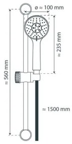Schütte 64830 - Sprchová súprava NAPOLI lesklý chróm