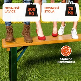 Pivný set KLASIK, 170cm, prírodná hnedá Casaria