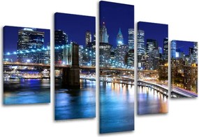 Obraz na stenu 5 dielny MESTO ME020E50 - 150x100 cm