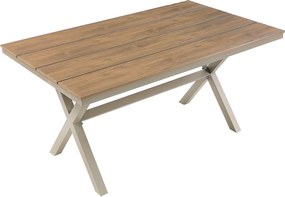 BEŽOVÝ HLINÍKOVÝ ZÁHRADNÝ STÔL 150 x 90 x 74 CM