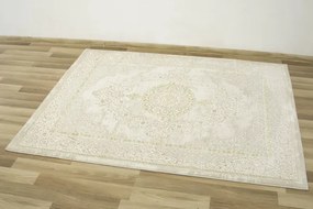 Koberec Allora Plus B826A lesklý krémový/zlatý