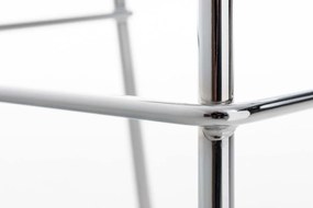 Barová stolička Hoover - plast, kovové nohy chróm - Oranžová