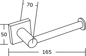 Mexen príslušenstvo, RUFO držiak na wc papier, čierna, 7050933-70