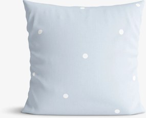 Goldea bavlnená obliečka na vankúš - bodky na nebesky modrom 70 x 90 cm
