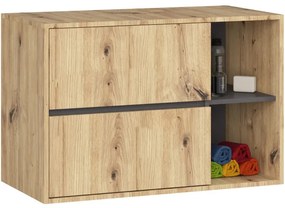 Kúpeľňová zostava VAMI garfitová / sivá / dub craft