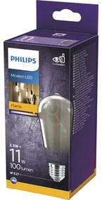 LED žiarovka Philips ST64 E27 2.3W / 11W 1800K dymové sklo