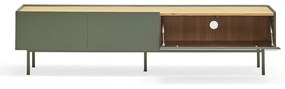 Zelený/v prírodnej farbe TV stolík v dekore duba 180x45 cm Arista – Teulat