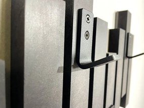 Čierny nástenný vešiak na oblečenie Šírka: 60 cm | Výška: 30 cm