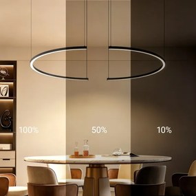 Immax NEO 07329L - LED stmievateľný závesný luster na lankách FINO 72W/230V 120 cm čierna Tuya+DO