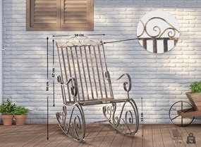 Kovové hojdacie kreslo Smile - Bronzová