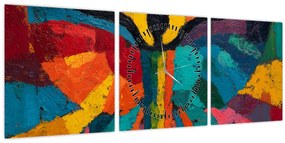 Obraz - Maľovaný anjel (s hodinami) (90x30 cm)