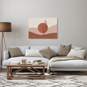 Sklenený obraz - Boho listy N⁰1 (70x50 cm)