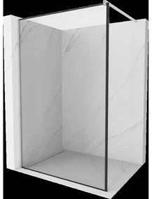 Mexen Kioto sprchová stena Walk-in 80 x 200 cm, čierny vzor 8 mm, kartáčovaný nikl - 800-080-101-97-70