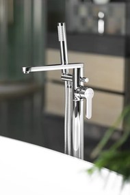 Sapho Sapho, SEMA vaňová batéria s pripojením do podlahy, 860 mm, chrómová, ZU420