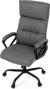 Kancelárske kreslo PEDRO — ekokoža, sivá