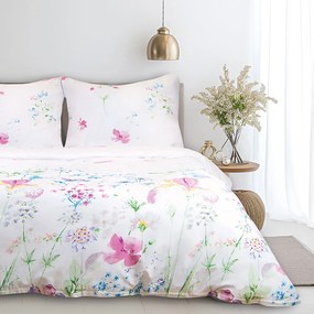 BAVLNENÉ OBLIEČKY COTTONLOVE 160X200 CM, 2KS 70X80 CM KVETY