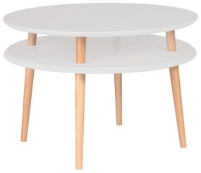 Svetlosivý konferenčný stolík s prírodnými nohami Ragaba UFO, Ø 70 cm