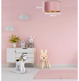 Duolla - Stropné svietidlo ROLLER 1xE27/15W/230V pr. 40 cm ružová/zlatá