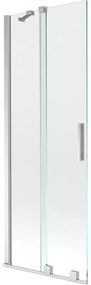Mexen Velar, 2-krídlová posuvná vaňová zástena 75 x 150 cm, 8mm číre sklo, chrómový profil, 896-075-000-01-01