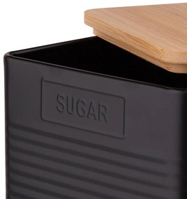Altom Plechová dóza Sugar, čierna
