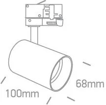 Interierový lištový systém ONE LIGHT svietidlo na 3-F lištu  65105NT/B