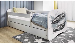 Dětská postel Babydreams závodní auto bílá