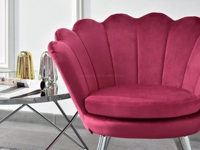 Kreslo Lasair (ružová + chrómová). Akcia -19%. Vlastná spoľahlivá doprava až k Vám domov. 1110158