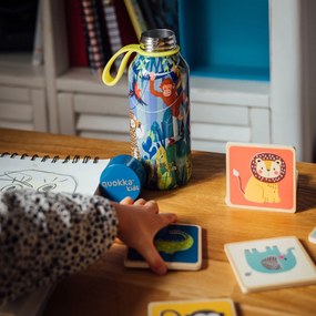 Nerezová termofľaša Solid Kids s pútkom Jungle 330 ml
