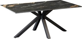 Keramický konferenčný stolík Fabrico 100 cm čierny / pieskový