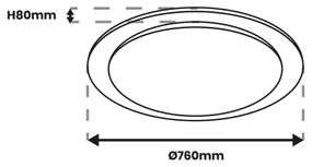 LED Stmievateľné stropné svietidlo ONTARIO LED/80W/230V 3000-6000K + DO