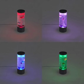Bublinková trubica čierna 30 cm vrátane LED RGB - Sealife