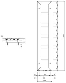 Sapho Sapho, BLOCK vykurovacie teleso 280x1330 mm, čierna matná, IR181