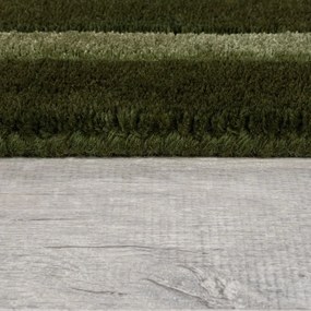 Tmavozelený ručne tkaný vlnený koberec 120x170 cm Gatsby – Flair Rugs