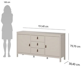 Sivobéžová komoda 152x80x38 cm Madrid – Tvilum