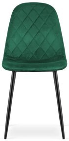 Zamatová jedálenská stolička New York zelená