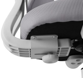 Detská rastúca stolička Neoseat MIKY — látka, sivá