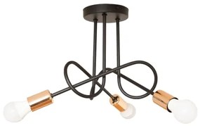 LED prisadený luster OXFORD 3×E27/15W/230V čierny