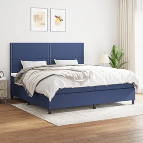 Boxspring posteľ s matracom modrá 200x200 cm látka 3141727