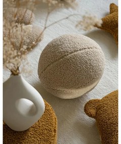 Svetlohnedý detský pohovkový vankúš z textílie buklé Ball – Wigiwama