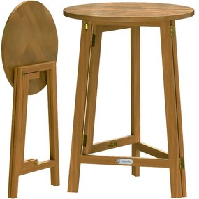 InternetovaZahrada Barový skladací stôl Ø80 cm - agát
