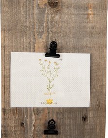 Hnedý antik drevený fotorámik s klipom Clipp - 15*3*36 cm / 3x 9*13 cm