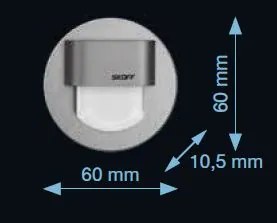 LED nástenné svietidlo Skoff Rueda mini Stick hliník teplá biela IP20 ML-RMS-G-H