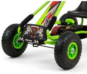 Detská šliapacia motokára Go-kart Milly Mally Thor zelená