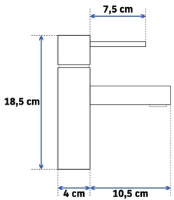 Umývadlová batéria MAXMAX Rea TESS - nízka - čierna