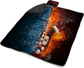 Sablio Plážová deka Ohnivý saxofón: 200x140 cm