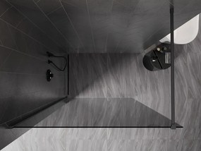 Mexen Kioto-X, sprchová zástena 160 x 200 cm, 10mm šedé sklo, grafitový profil, 800-160-101-95-40-X
